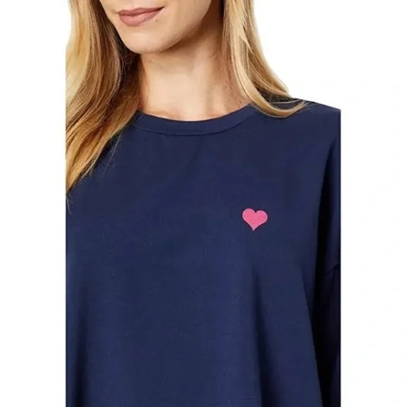 SUNDRY Heart Drapey Sweatshirt - Picture 2 of 7